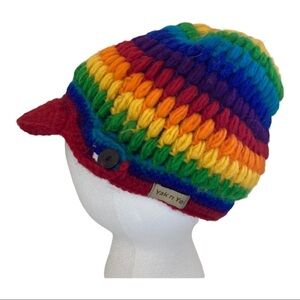 Yak n Yeti Crochet Fleece Lined Hat wool blend